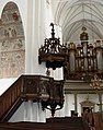 Prekestolen i ek fra 1588 laget av Mikkel van Groningen. Foto: Jürgen Howaldt