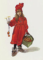 «Brita som Iduna» litografi til juleutgaven av tidsskriftet Idun 1901