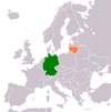 Lage von Deutschland und Litauen
