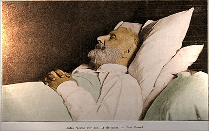 Jules Verne on his deathbed