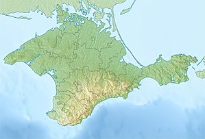 Tarhankutski poluotok na zemljovidu Krima