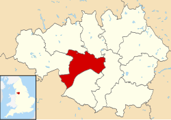 Salfordin sijainti Englannissa ja Suur-Manchesterissa.
