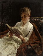 Retrato de uma mulher lendo, 1881, Museu de Belas-Artes de Yekaterinburg