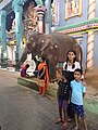 Devotees with Elephant Lakshmi