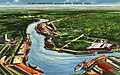 Ship Turning Basin, Buffalo River, Houston (postcard, circa 1914-1924)