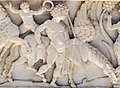 Veroli Casket panel detail showing Bellerophon with Pegasus, dating from 900–1000 AD.