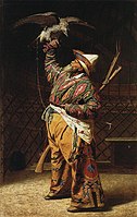 Бай кыргыз аучысы лачын белән, 1871