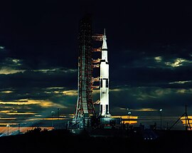 Den sidste bemandede Saturn V, før opsendelsen af Apollo 17