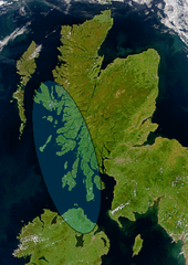 Map showing Dál Riata