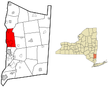 Location within Dutchess County and the state of New York