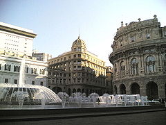 Piazza de Ferrari im Zentrum Genuas