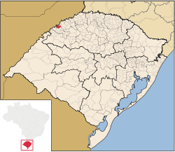 Localização de Porto Lucena no Rio Grande do Sul