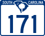 South Carolina Highway 171 marker