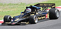 The Lotus 78; designed by Colin Chapman. This car, and its successor (the Lotus 79) exploited the aerodynamic effects of downforce, known as ground effect, which was later banned by the FIA in 1983, later brought back for the 2022 season onwards.