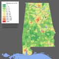 Image 9Alabama's population density, 2010 (from Alabama)