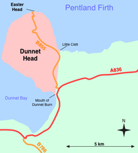 Mapa de Dunnet Head