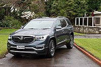 Factory right-hand-drive "Holden" Acadia. Built in USA. Launched in New Zealand on 29 August 2018