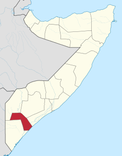 Location in Somalia.