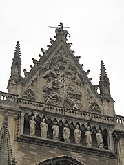 The flamboyant pignon of the south transept, with statue of a Sagittarius on top