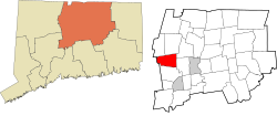 Avon's location within the Capitol Planning Region and the state of Connecticut