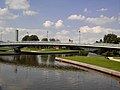 Kortrijk Leie nehri üzerinde yeni köprü