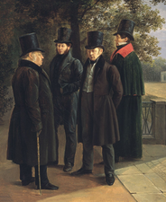 Collective portrait of Ivan Krylov, Alexander Pushkin, Vasily Zhukovsky and Nikolay Gnedich