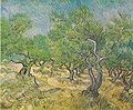『オリーブ畑』1889年6月、サン＝レミ。油彩、キャンバス、72 × 92 cm。クレラー・ミュラー美術館[234]F 585, JH 1758。