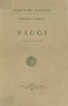 Saggi, 1963 (texte complet en italien).