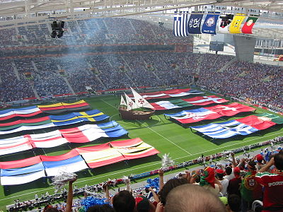 The opening ceremony of Euro2004