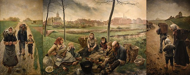 The chalk sellers - Triptysh - 1882/1883
