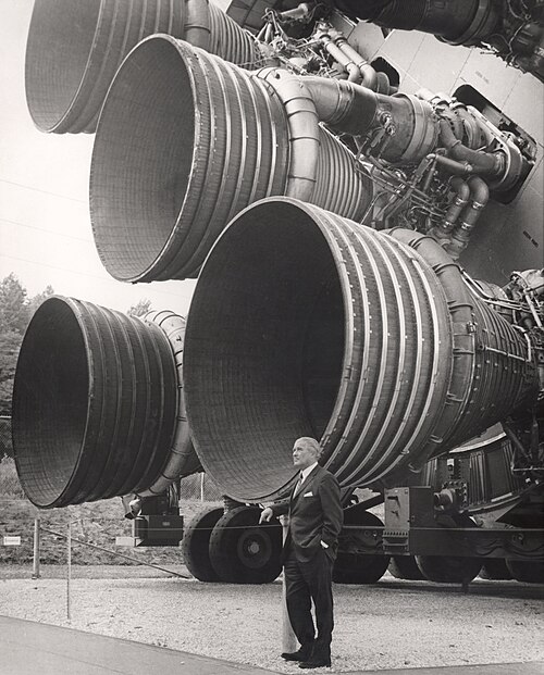 Wernher von Braun and Saturn V rocket