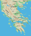 Image 11Map showing the major regions of mainland ancient Greece and adjacent "barbarian" lands. (from Ancient Greece)