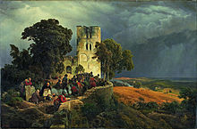 Carl Friedrich Lessing: Die Belagerung, 1848
