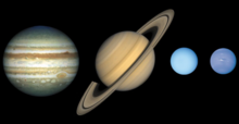 كواكب النيضام الشمشي: جوپيتر و ساتورن و أورانوس و نبتون.