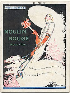 Poster cu Moulin Rouge, de Charles Gesmar (1925)