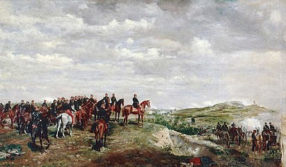 Napoleono la 3-a en la Batalo de Solferino, 1863.