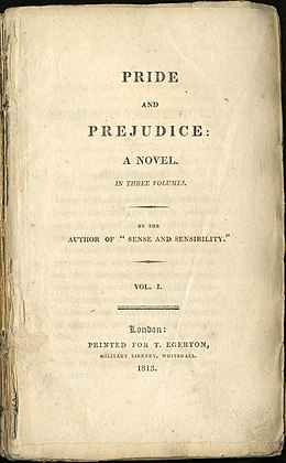 Pride and Prejudice, taneafa xantofa piskura ba 1813
