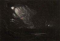The Creation of Light, from Paradise Lost (1824–1827). Mezzotint, plate, 13.3 × 19.7 cm. Museum of Fine Arts, Houston