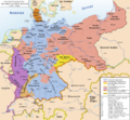 მე-19 საუკუნის ბოლოსთვის არსებული გერმანიის იმპერიის რუკა.[5]