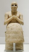 에비일의 석상, 기원전 2400년경, 석고, 편암, 조개와 라피스 라줄리, 높이 52.5cm.