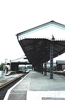 The station in 1978, looking west