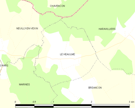 Mapa obce Le Heaulme