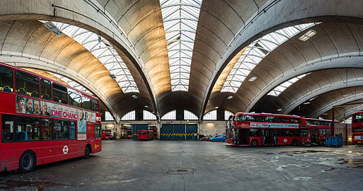 Stockwell Bus Garage at Stockwell Garage, by Diliff