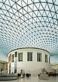The Reading Room and Great Court roof as viewed from ground level.