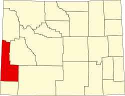 Karte von Lincoln County innerhalb von Wyoming