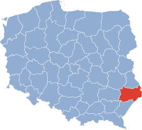 Localisation de Voïvodie de Zamość