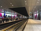 Metrostation Europaplein, mei 2018.