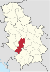 Localização na Sérvia