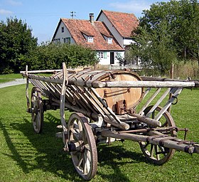 Tipična drvena zaprežna kola s kraja 19. vijeka
