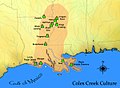 Image 24A map showing the extent of the Coles Creek cultural period and some important sites (from History of Louisiana)